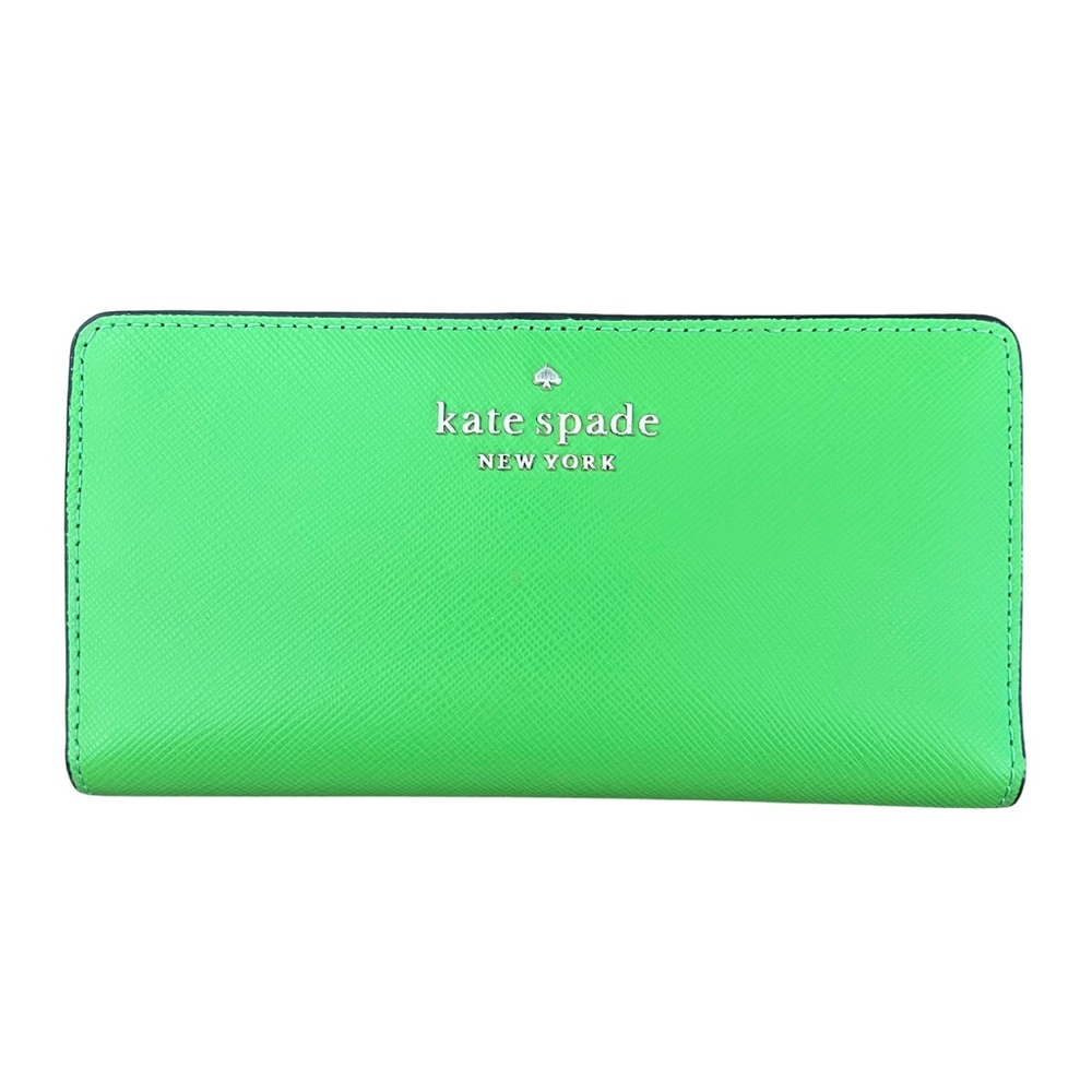 Kate Spade Staci Large Slim Bifold Wallet in Turaco Green